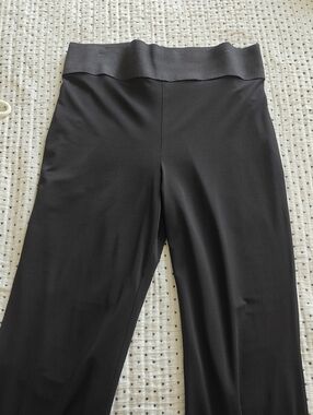 Iris Setlakwe Smooth Black Wide-Leg Pull-On Pants